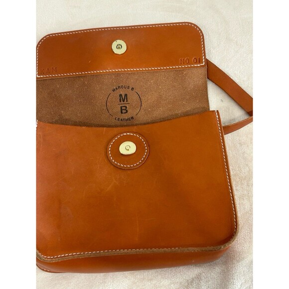 Marcus B Leather Handbag Women's Color Saddle Crossbody Strap “ KAM NO. 01” - Picture 5 of 12